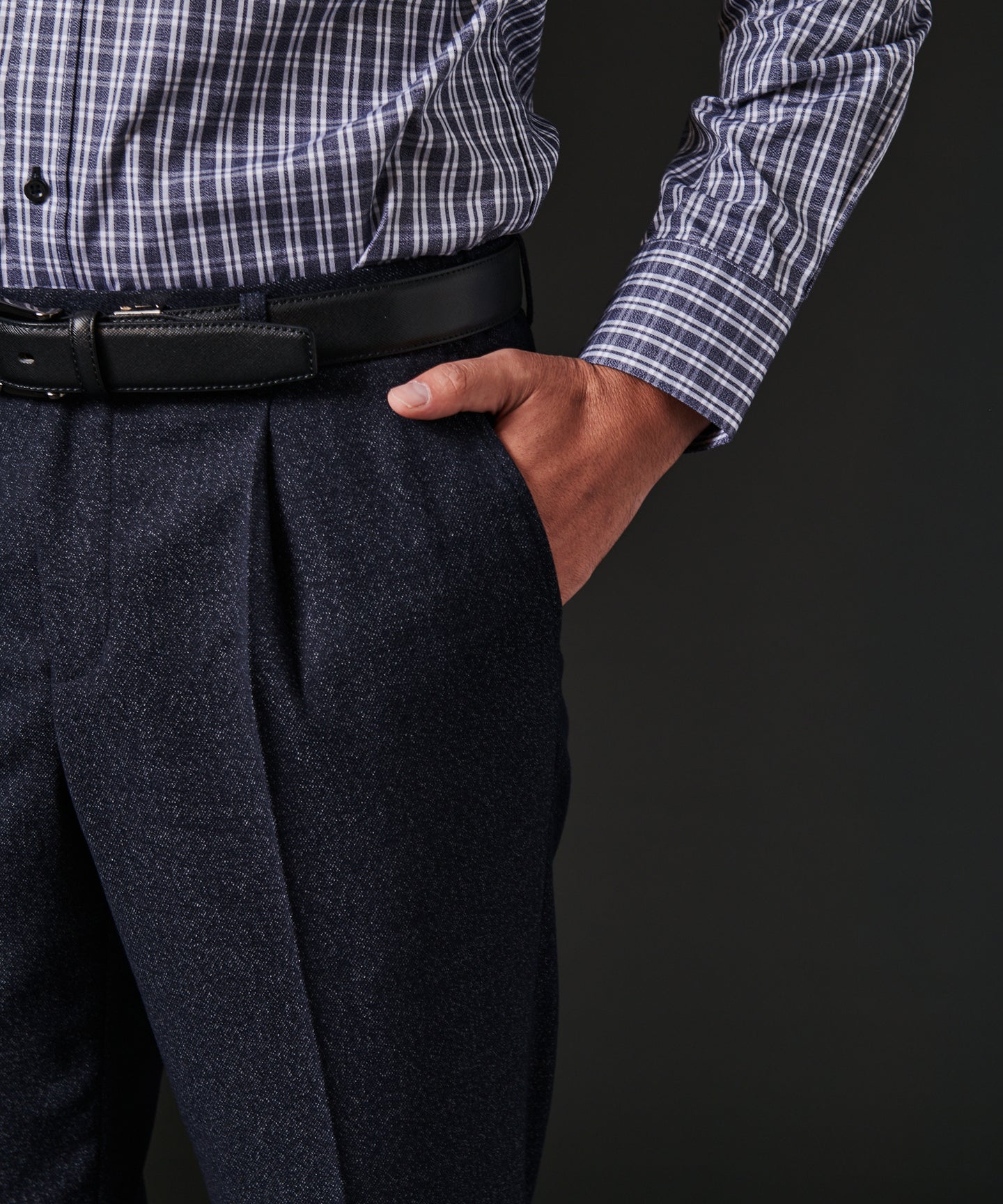 HIROKO KOSHINO LUMILETウールSETUPパンツ